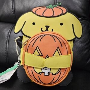 NWT Loungefly Sanrio Pompompurin Halloween Crossbuddies Crossbody Bag Purse NEW